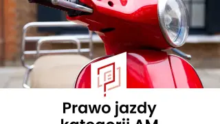Czerwony skuter, symbol wolności i miejskiej mobilności. Posiadanie karty motorowerowej kategorii AM otwiera drzwi do swobodnego poruszania się po drogach.