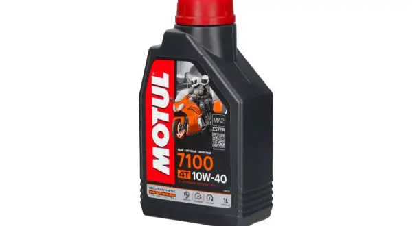 Olej Motul 7100 10W-40 4T to w pełni syntetyczny olej do silników motocyklowych, idealny do jazdy drogowej, off-road i przygodowej.
